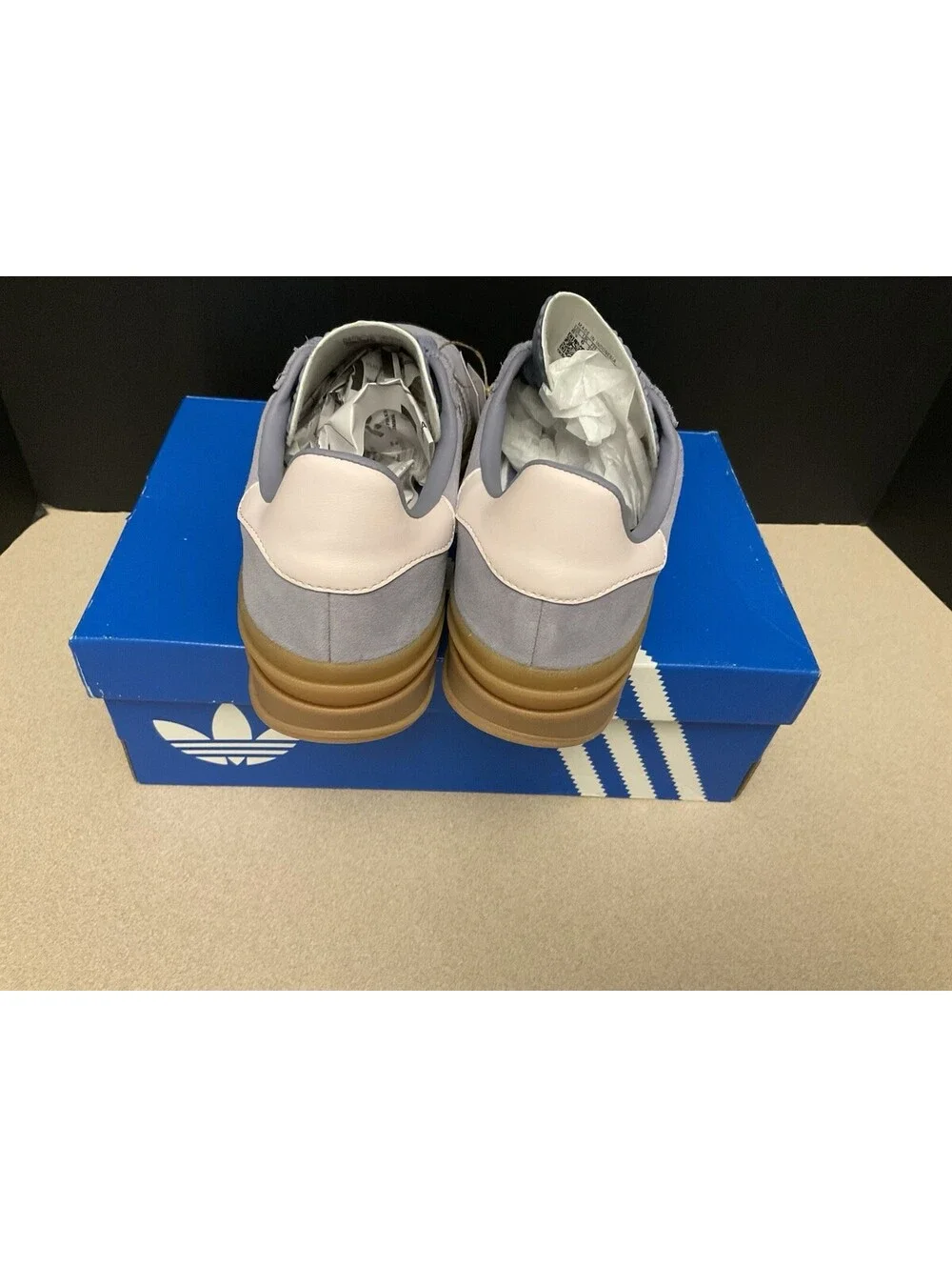 New! Adidas Gazelle Bold Violet Purple/Pale Pink Shoes. Youths 6.5Y. Womens 7.5